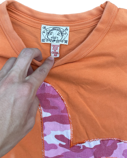 EVISU PINK CAMO SEAGULL TEE ARANCIONE [M]