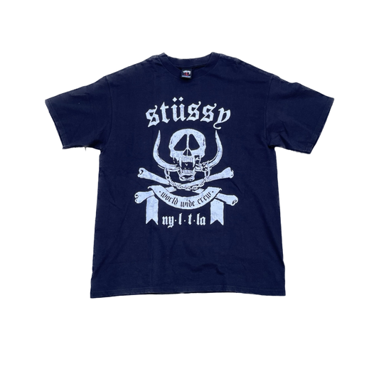 STUSSY 2000S SKULL TEE BLACK [L]