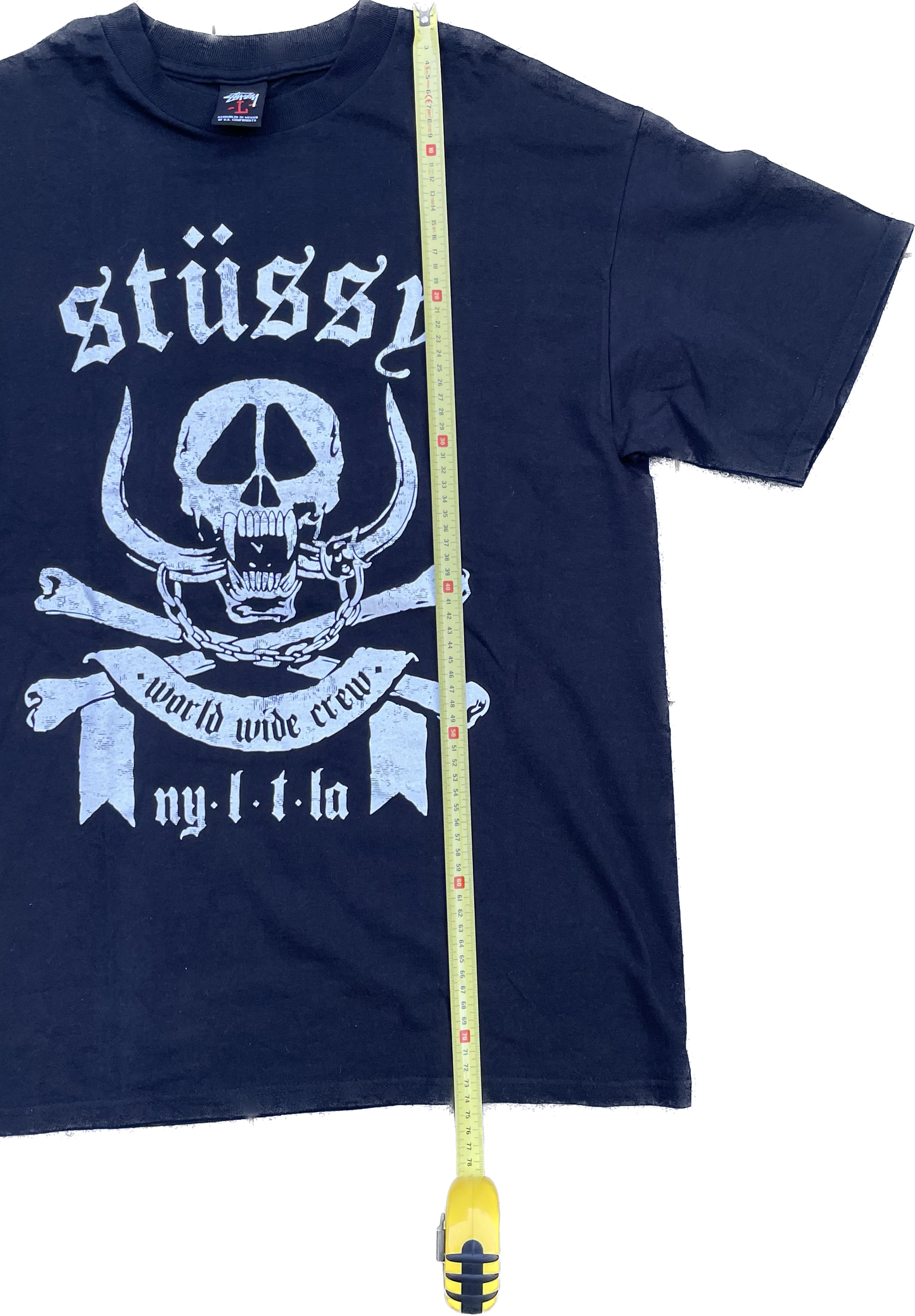 STUSSY 2000S SKULL TEE BLACK [L]