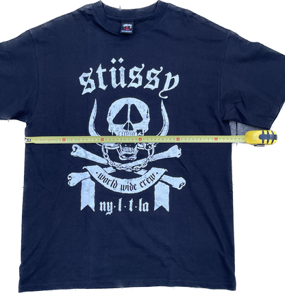 STUSSY 2000S SKULL TEE BLACK [L]