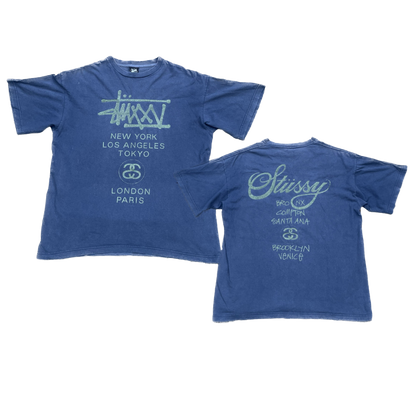 STUSSY CITY TEE NAVY [L]