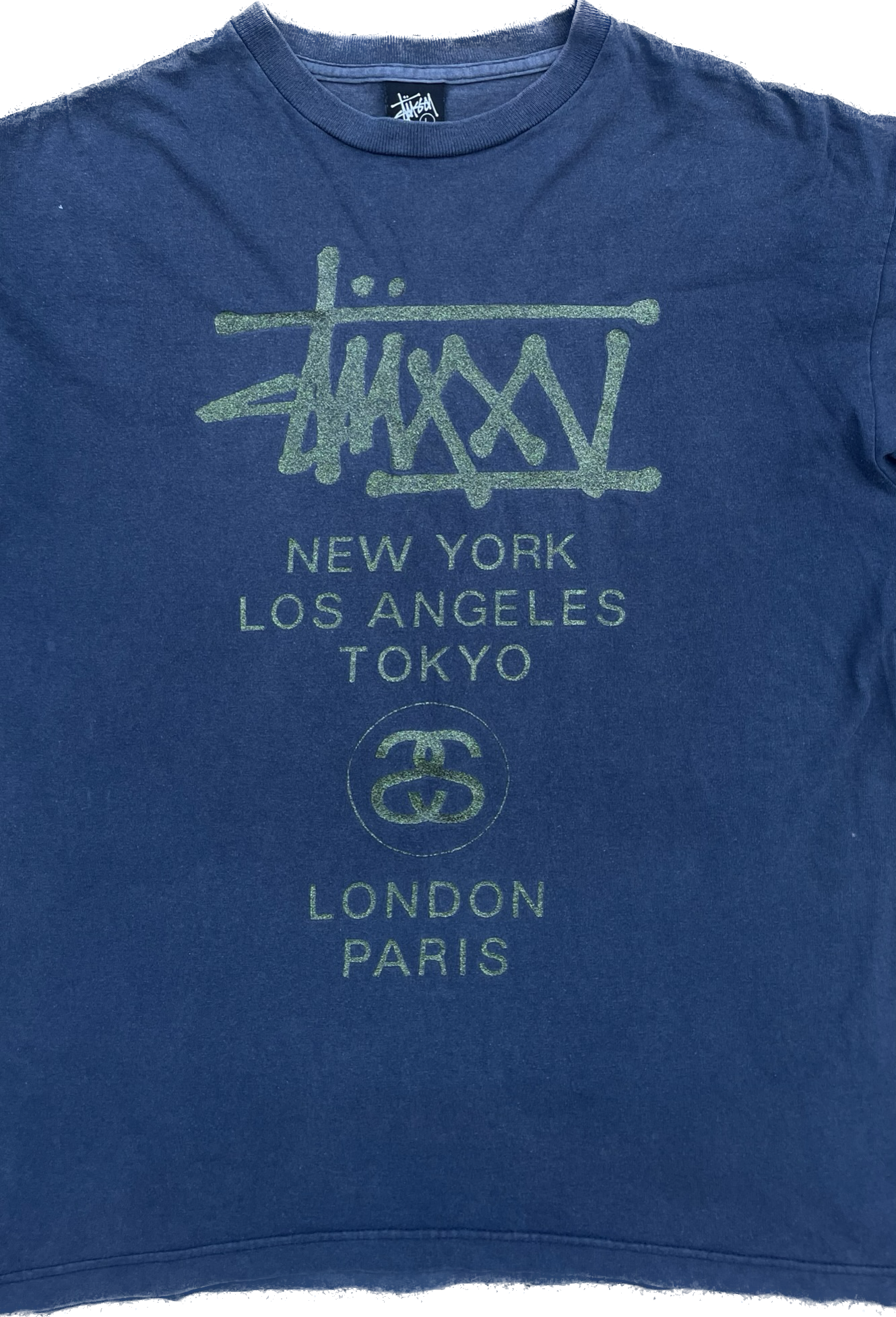 STUSSY CITY TEE NAVY [L]