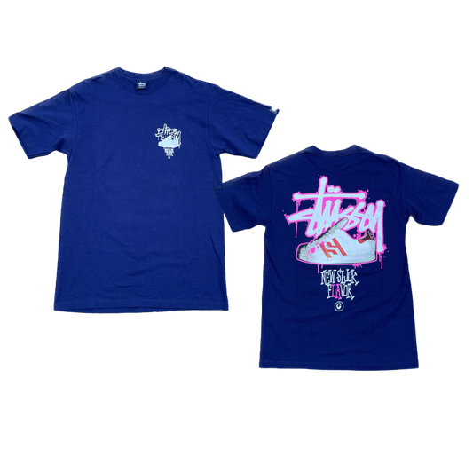 T-SHIRT PERSONNALISÉ STUSSY ALLSTAR BLEU [M]