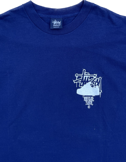 T-SHIRT PERSONNALISÉ STUSSY ALLSTAR BLEU [M]