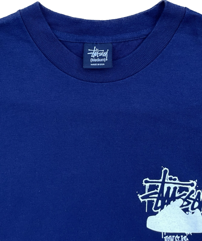 T-SHIRT PERSONNALISÉ STUSSY ALLSTAR BLEU [M]