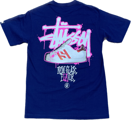 T-SHIRT PERSONNALISÉ STUSSY ALLSTAR BLEU [M]