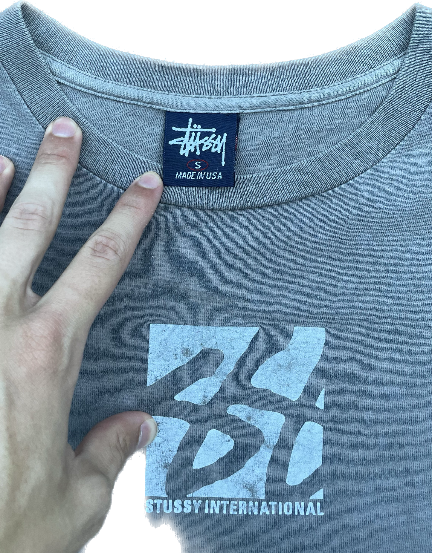 T-shirt STUSSY 90S SS GRIS [S]