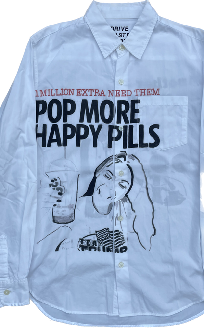 CHEMISE À BOUTON HYSTERIC GLAMOUR HAPPY PILLS BLANC [S]