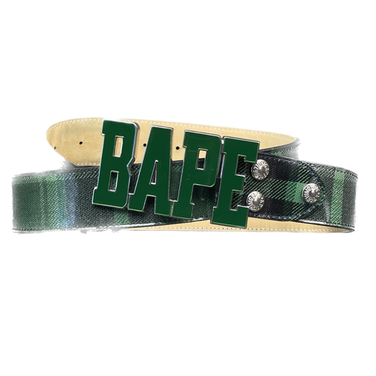 BAPE GREEN BUCKLE SPELLOUT BELT