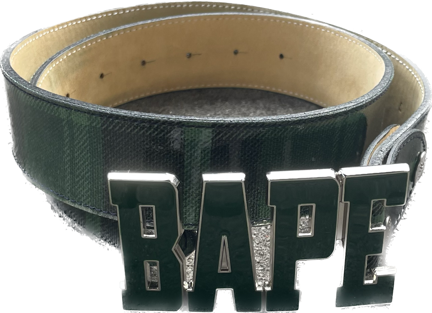 CEINTURE SPELLOUT À BOUCLE VERTE BAPE