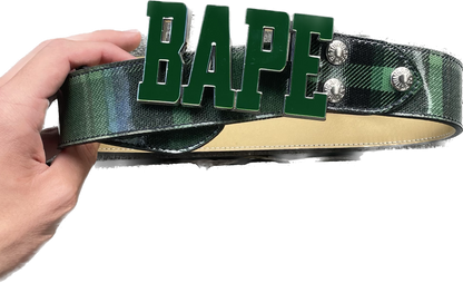 CEINTURE SPELLOUT À BOUCLE VERTE BAPE