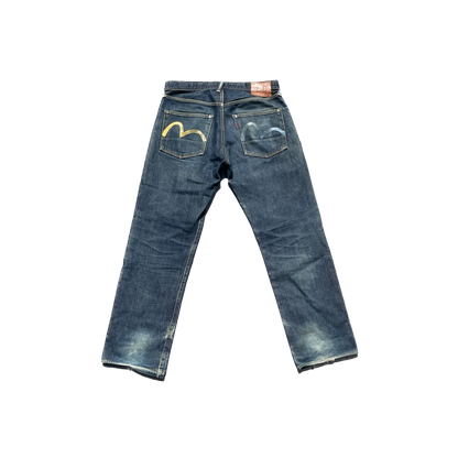 EVISU JEANS GIALLO E BLU GABBIANO [33x35]