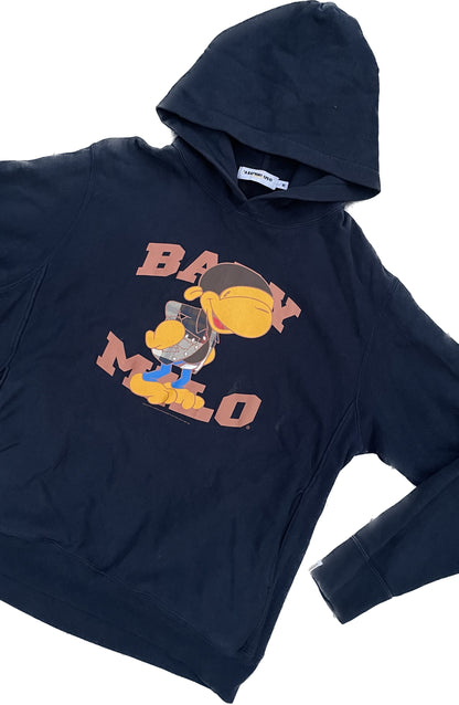 FELPA CON CAPPUCCIO BAPE BABY MILO BLU MARINO [M]