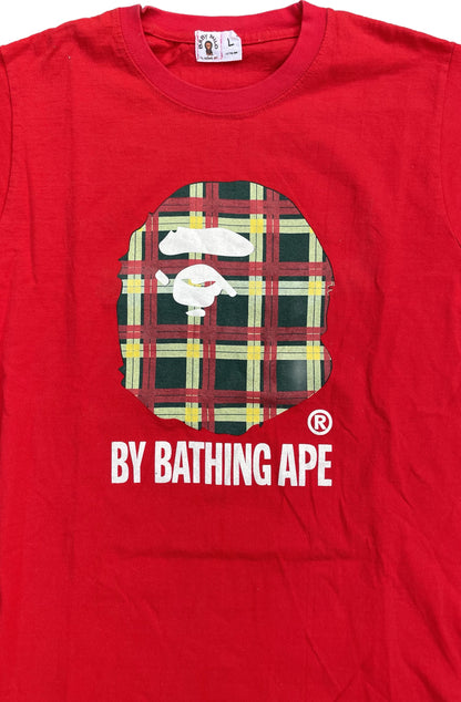 MAGLIETTA CON LOGO BAPE HEAD ROSSA [L]