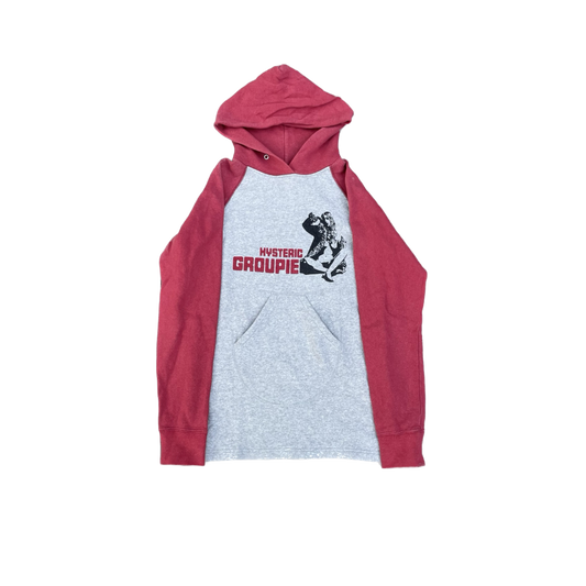 HYSTERIC GLAMOUR GROUPIE HOODIE GREY RED [S]