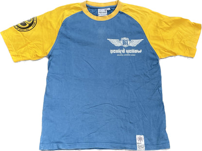 T-shirt RAGLAN PEAK'D JAUNE BLEU [M]