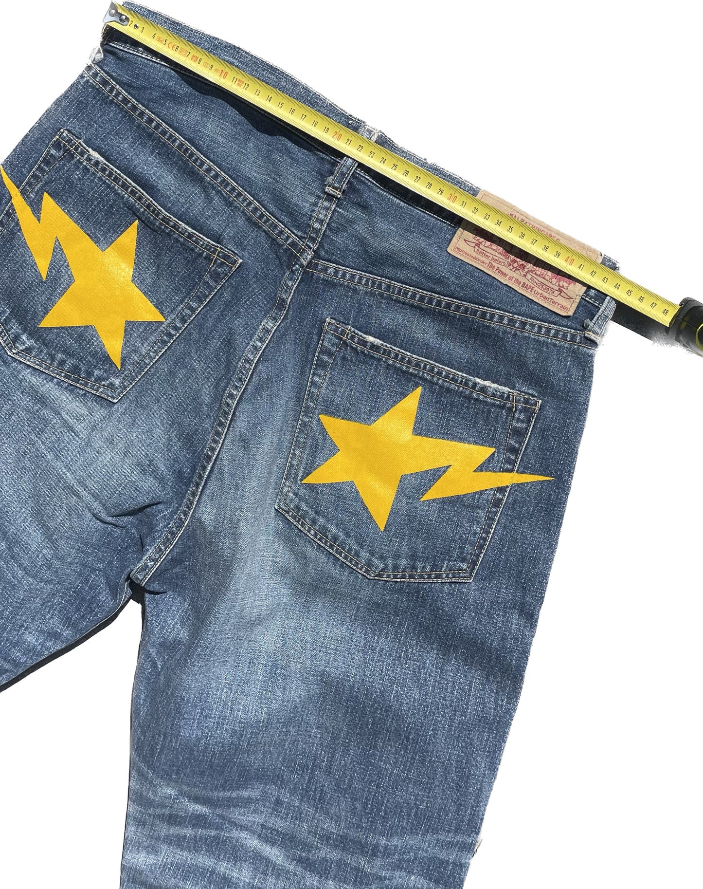 BAPE JEANS STELLE GIALLE [L]