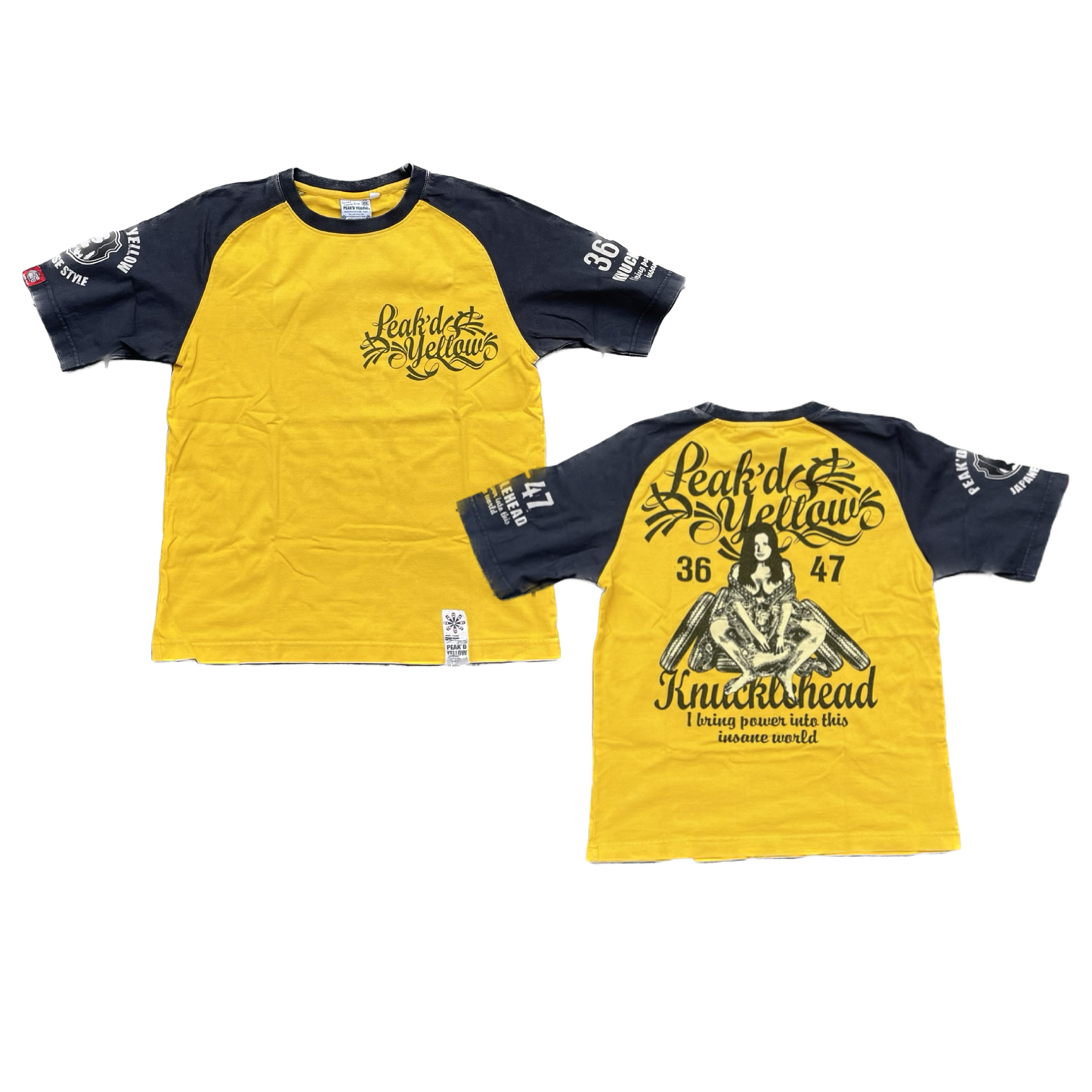 PEAK'D YELLOW T-SHIRT RAGLAN JAUNE [M]