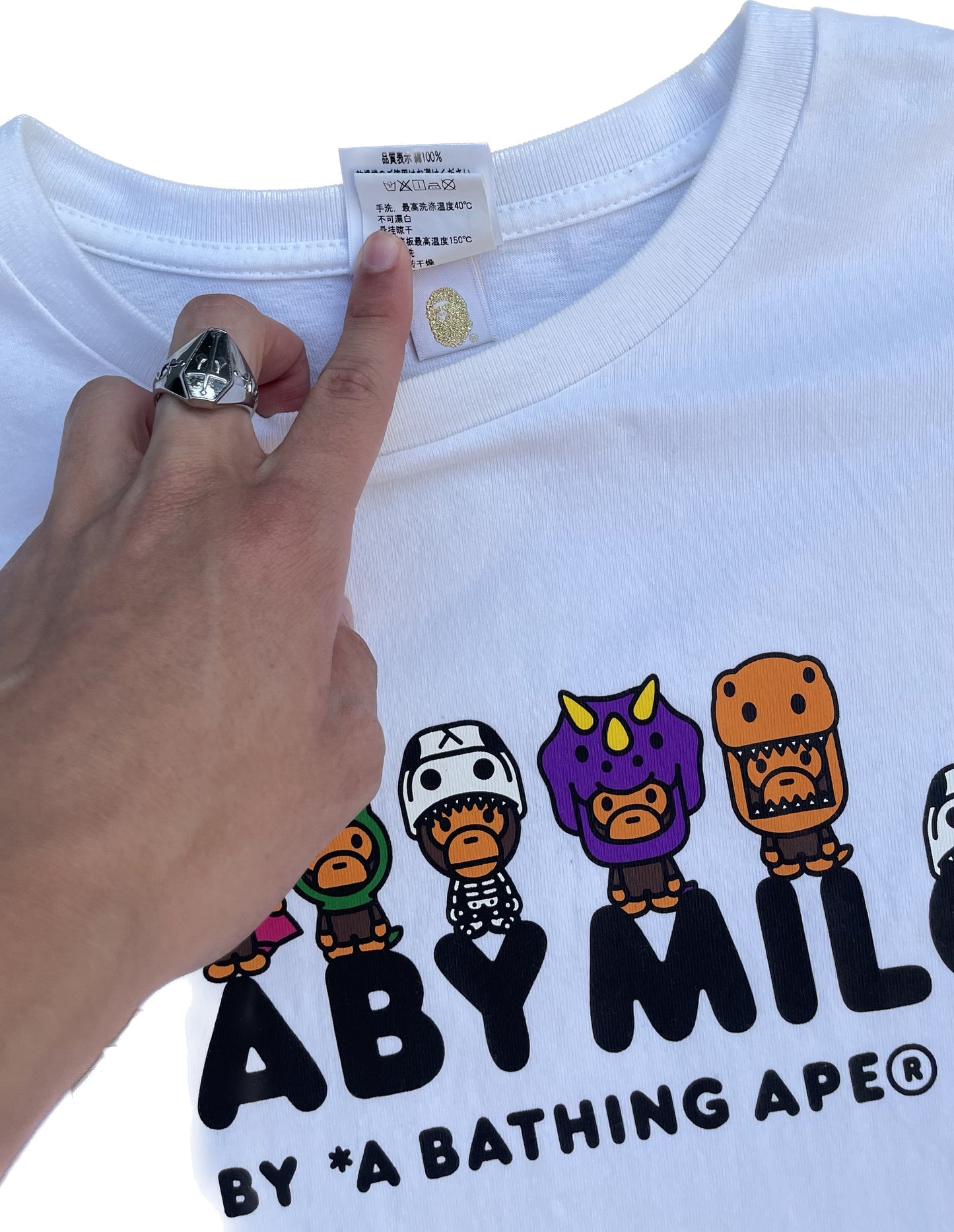 BAPE BABY MILO FIGURE TEE BIANCO [L]