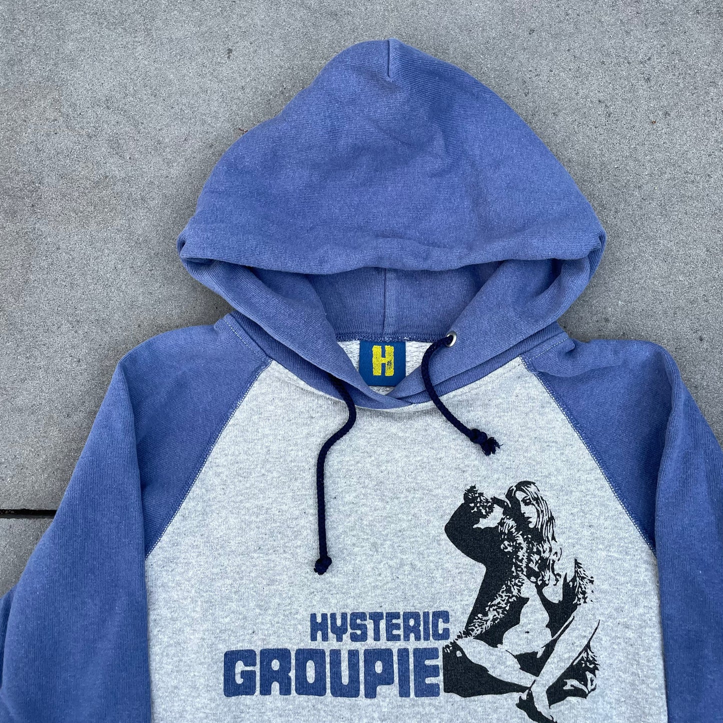 HYSTERIC GLAMOUR GROUPIE SWEAT À CAPUCHE GRIS BLEU [S]