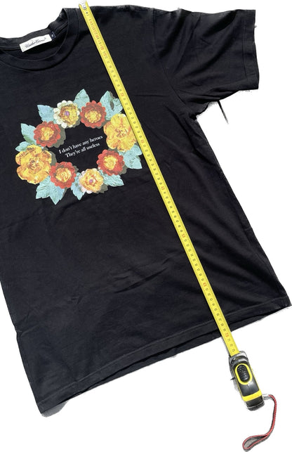 UNDERCOVER FLORAL HEROES TEE BLACK [M]