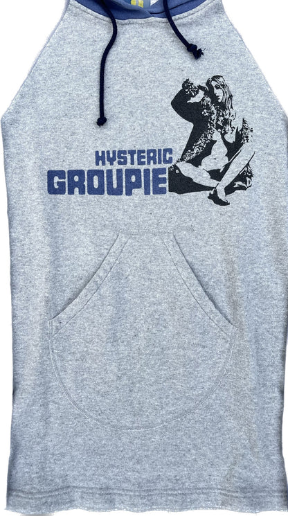 HYSTERIC GLAMOUR GROUPIE SWEAT À CAPUCHE GRIS BLEU [S]