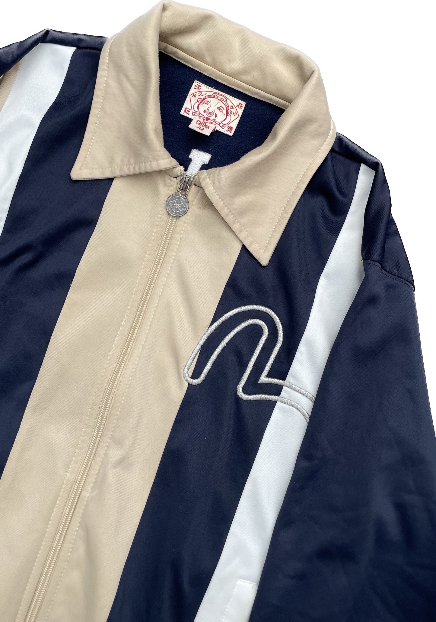 GIACCA DA PISTA EVISU ATHLETIC CREMA NAVY [M]