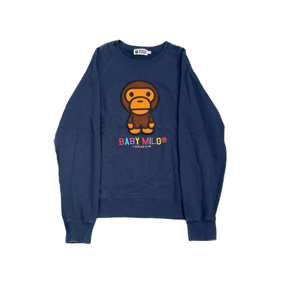 MAGLIONE BAPE BABY MILO FIGURE NAVY [XL]