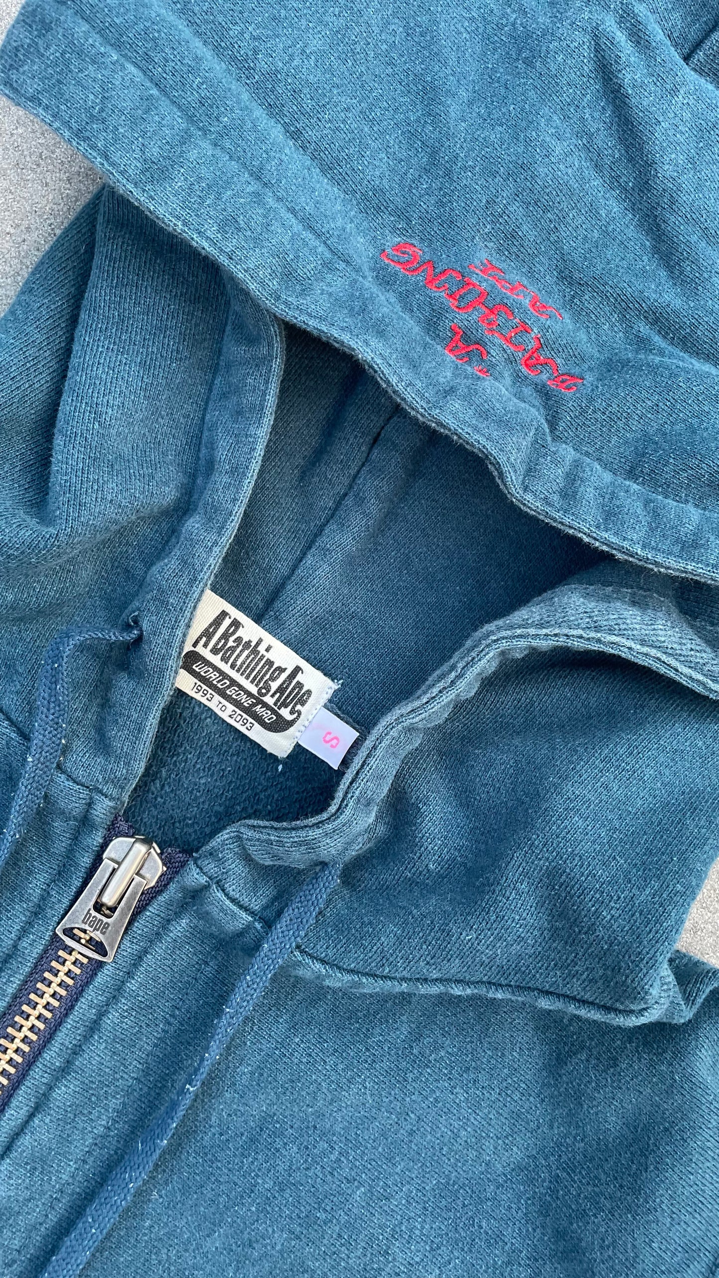 SWEAT À CAPUCHE ZIPPÉ BAPE 90S BLEU [S]