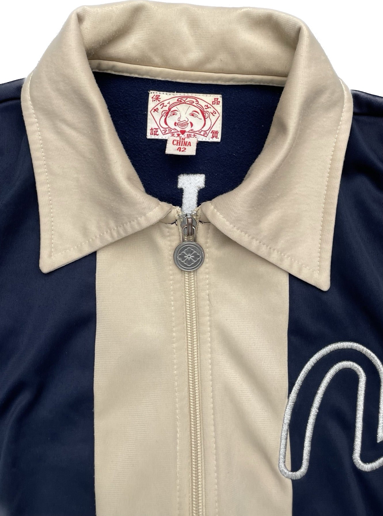 GIACCA DA PISTA EVISU ATHLETIC CREMA NAVY [M]