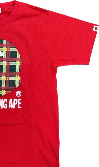 MAGLIETTA CON LOGO BAPE HEAD ROSSA [L]