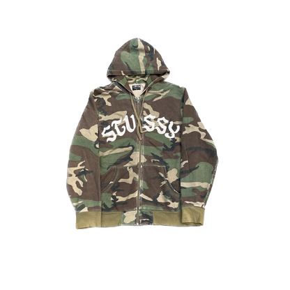 SWEAT À CAPUCHE ZIPPÉ STUSSY CAMO ARC [L]