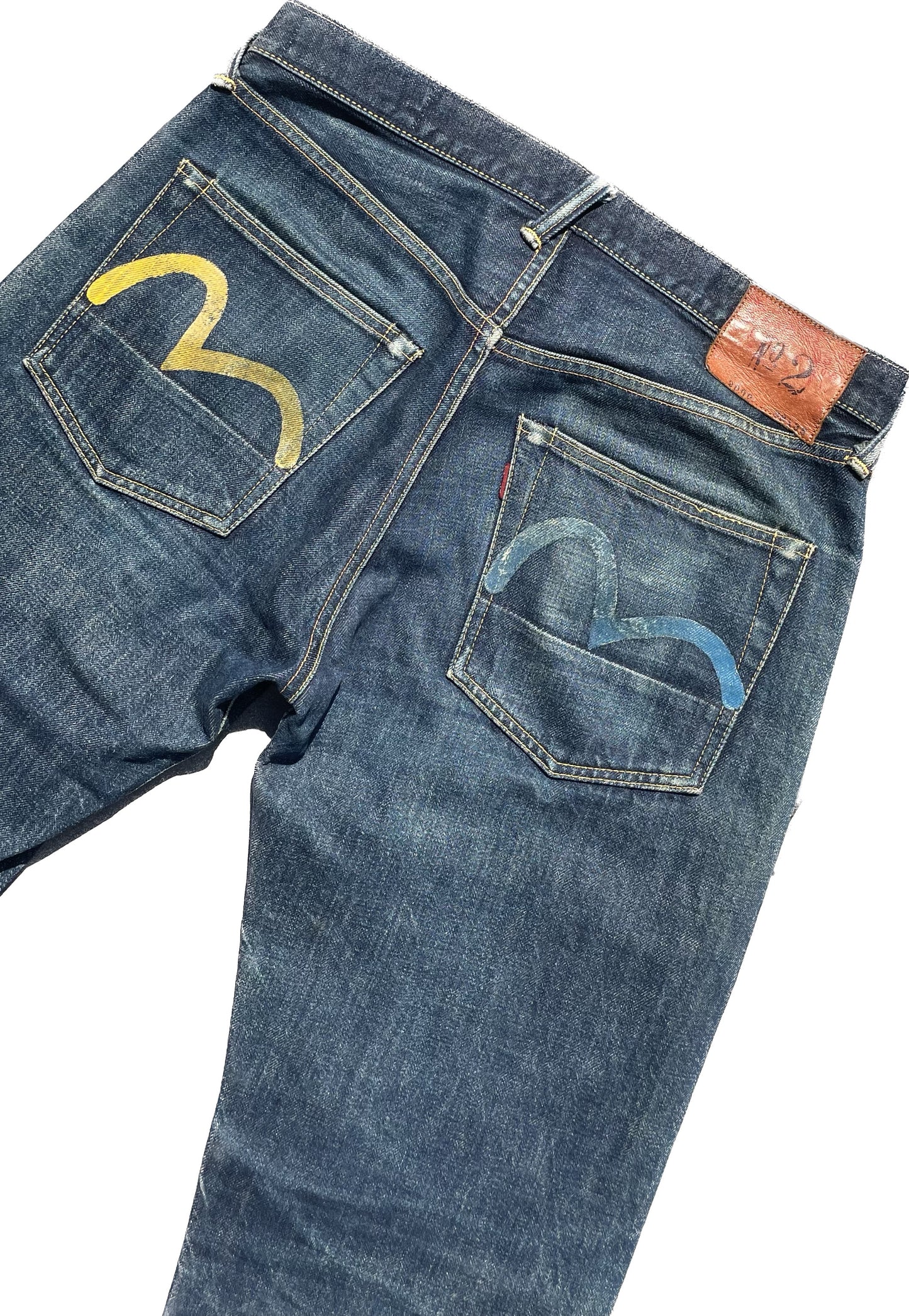 EVISU JEANS GIALLO E BLU GABBIANO [33x35]