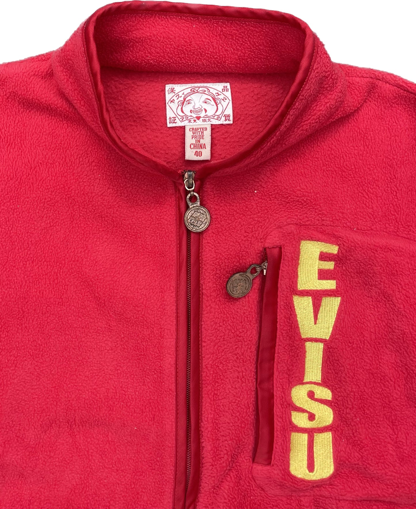 EVISU RED FLEECE JACKET SEAGULL [M]