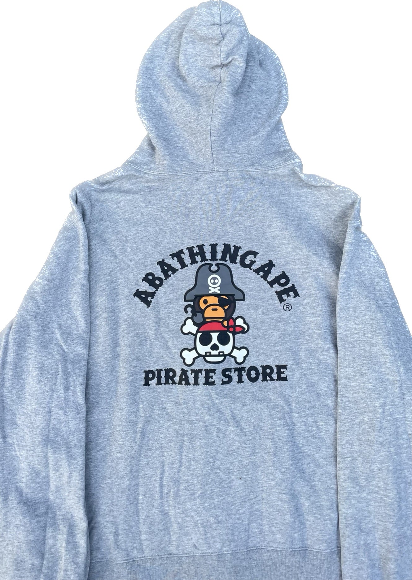 BAPE PIRATE STORE ZIP-UP HOODIE GREY [XXL]