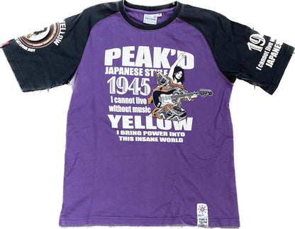 T-shirt RAGLAN PEAK'D JAUNE VIOLET [M]