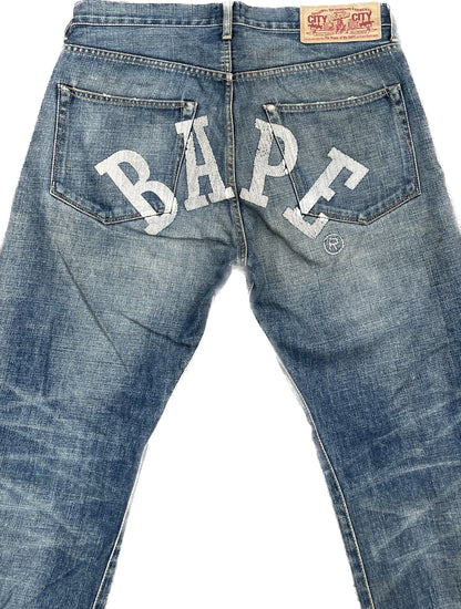 JEANS BAPE SPELLOUT [W32]