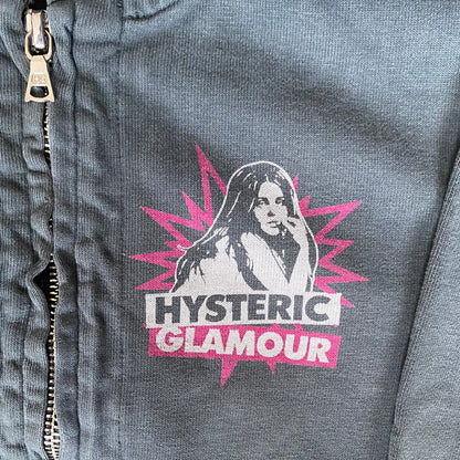 HYSTERIC GLAMOUR ZIP-UP HOODIE KHAKI [S]