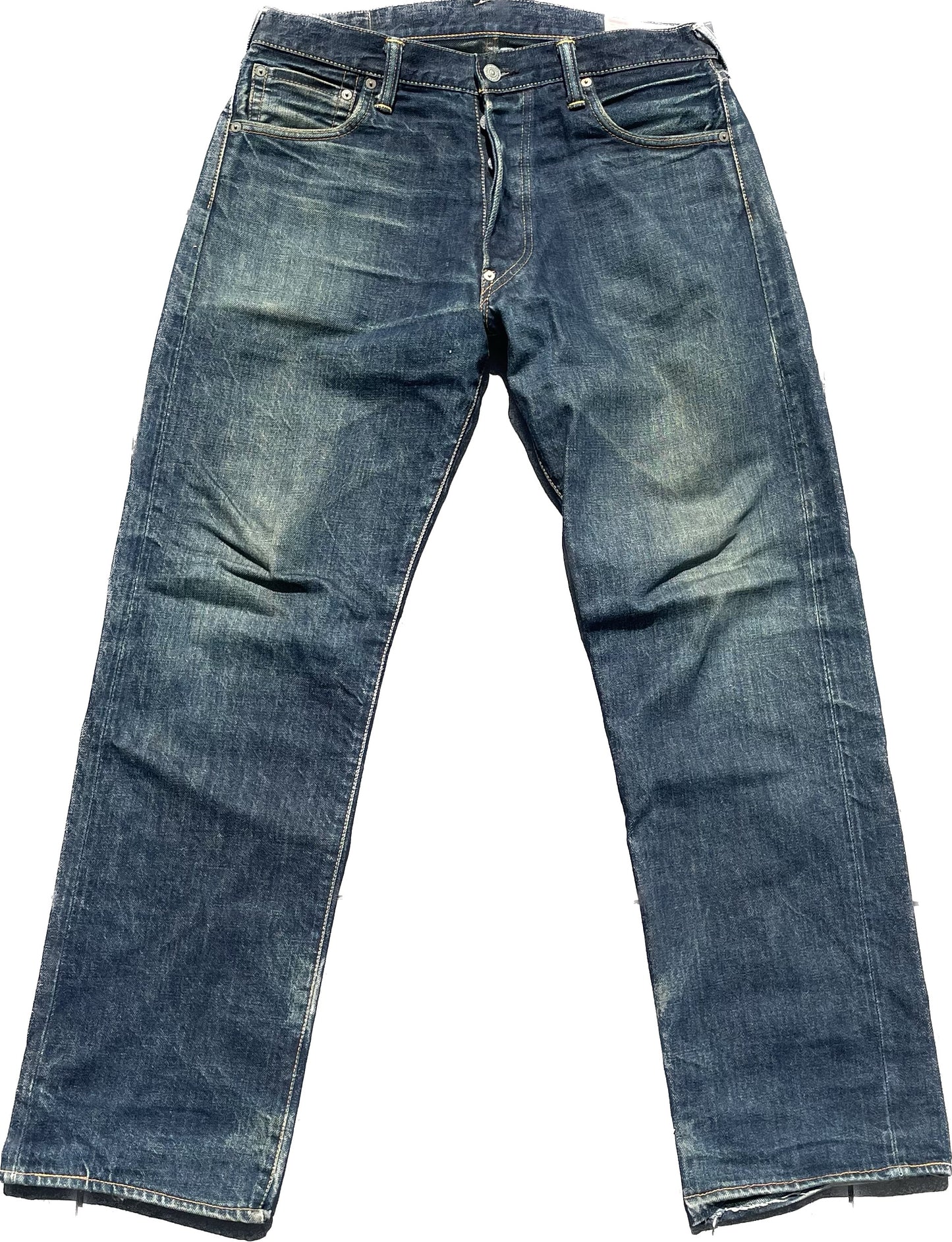 EVISU JEANS GIALLO E BLU GABBIANO [33x35]