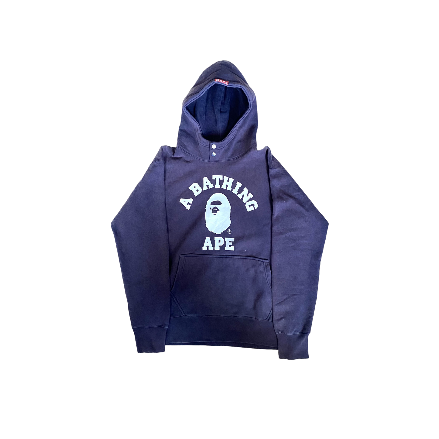 Sweat à capuche avec logo BAPE des années 90, bleu marine [M]