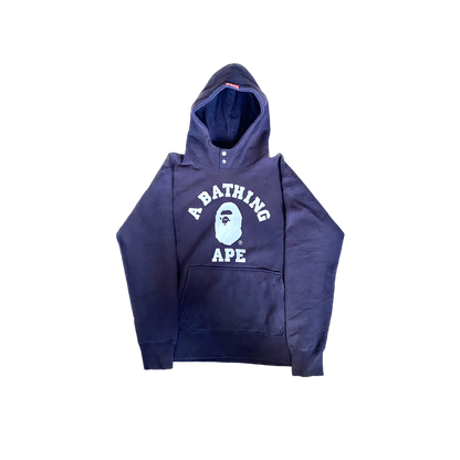 Sweat à capuche avec logo BAPE des années 90, bleu marine [M]