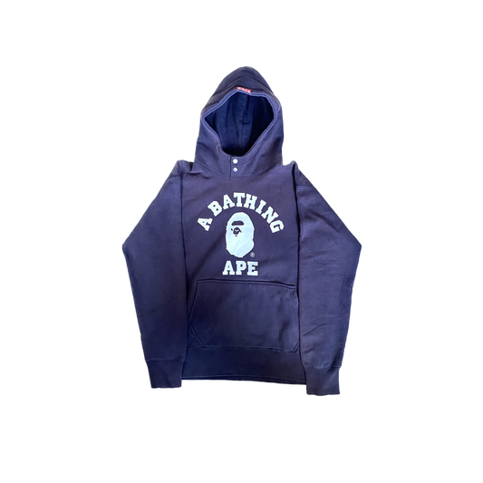 Sweat à capuche avec logo BAPE des années 90, bleu marine [M]