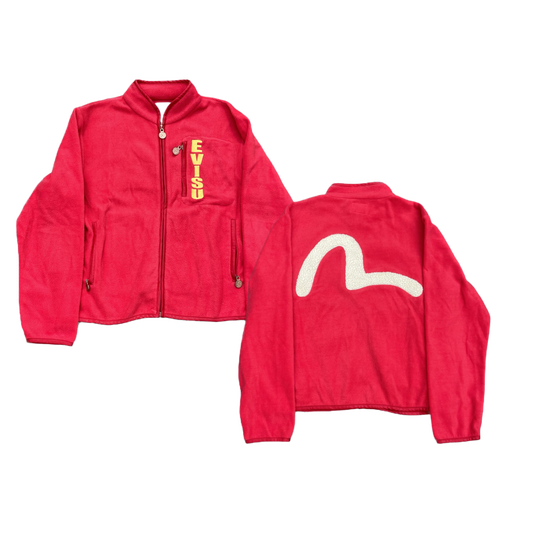 EVISU RED FLEECE JACKET SEAGULL [M]