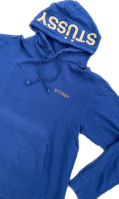 STUSSY LETTERS HOODIE BLUE [L]