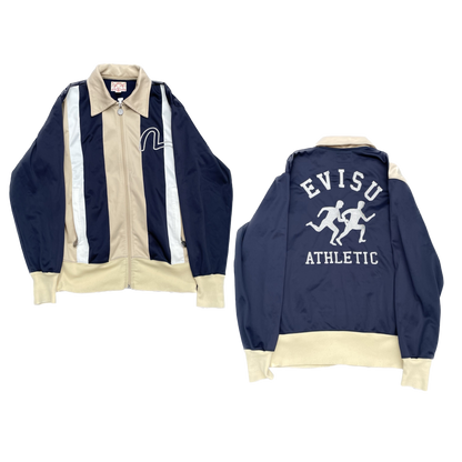 GIACCA DA PISTA EVISU ATHLETIC CREMA NAVY [M]