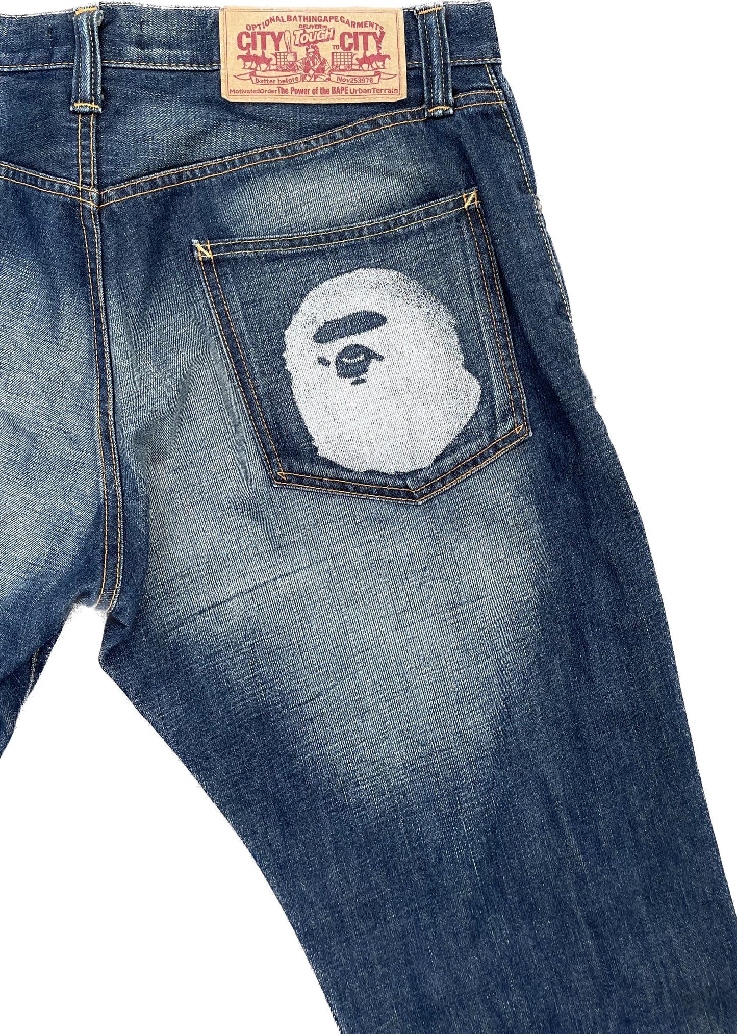 JEAN APE À POCHE DOS BAPE [L]