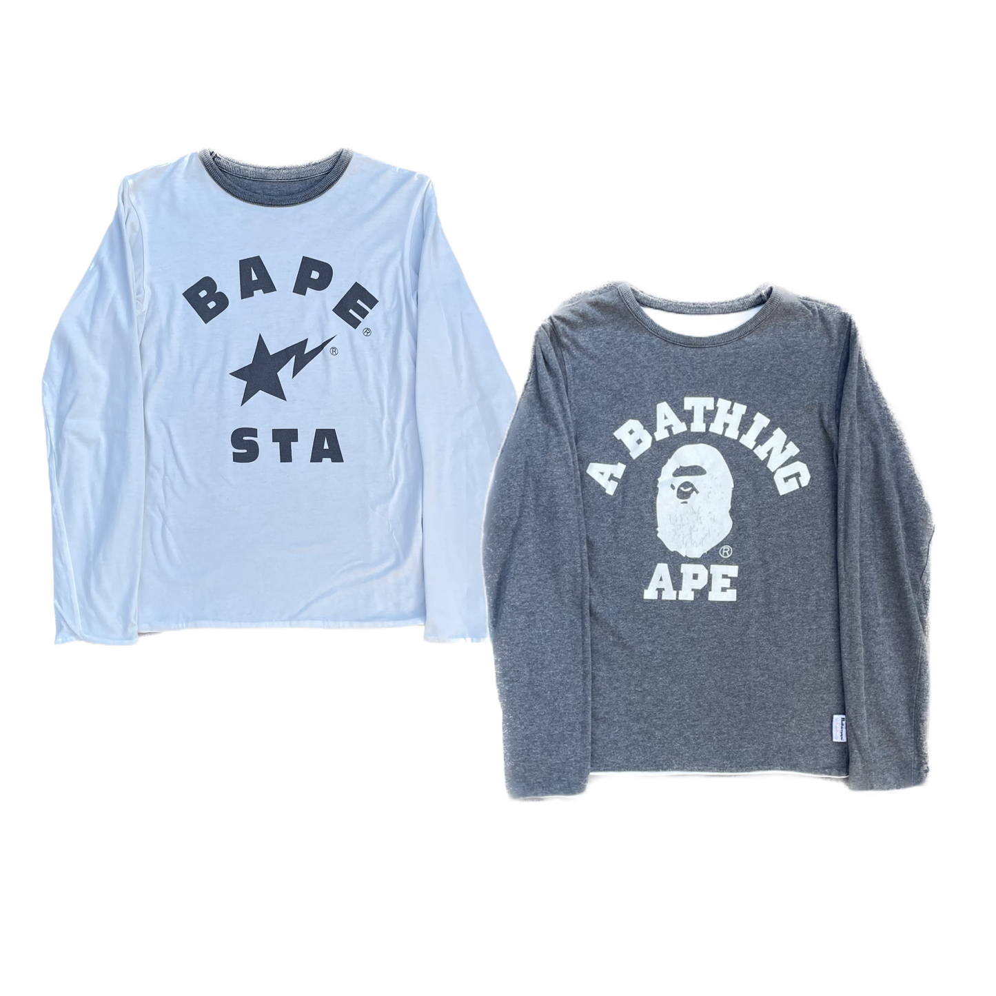 BAPE BAPESTA MAGLIETTA REVERSIBILE A MANICHE LUNGE [XS]