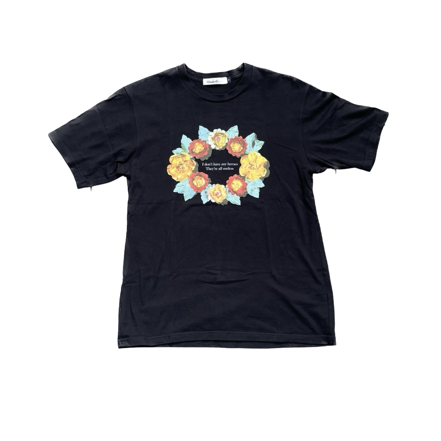 UNDERCOVER FLORAL HEROES TEE BLACK [M]