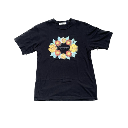 UNDERCOVER FLORAL HEROES TEE BLACK [M]