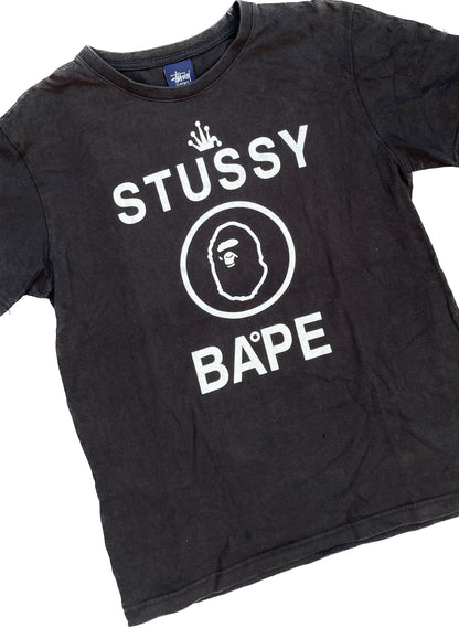 MAGLIETTA BAPE X STUSSY ANNI '90 NERA [L]